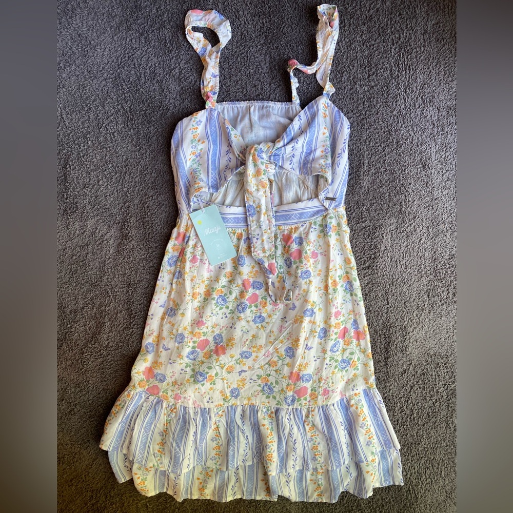 Maaji floral/stripes dress size small NWT